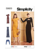 Simplicity Sewing Pattern S9820 MISSES' KNIT DRESSES AND SHRUG-1