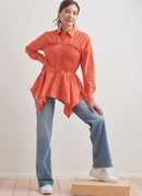 Simplicity Sewing Pattern S9821 MISSES' BLOUSE WITH COLLAR, SLEEVE AND HEMLINE VARIATIONS-6