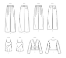 Simplicity Sewing Pattern S9827 WOMEN'S PANTS IN TWO LENGTHS, CAMISOLE AND CARDIGAN-7