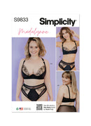 Simplicity Sewing Pattern S9833 MISSES' AND WOMEN'S BRA, PANTY AND THONG-1