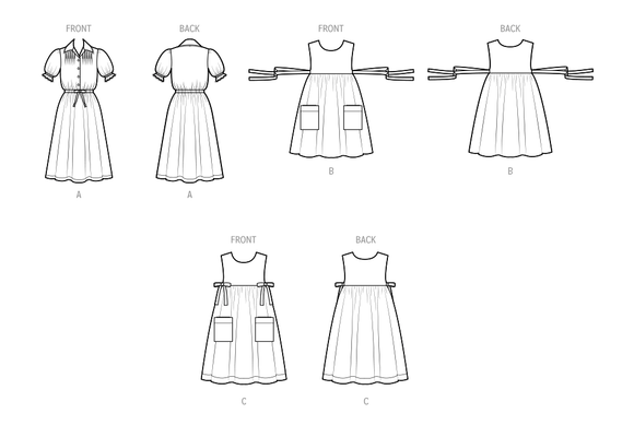 Simplicity Sewing Pattern S9835 MISSES' DRESS AND PINAFORE APRON IN TWO LENGTHS