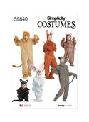 Simplicity Sewing Pattern S9840 CHILDREN'S AND ADULT'S ANIMAL COSTUMES