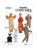 Simplicity Sewing Pattern S9840 CHILDREN'S AND ADULT'S ANIMAL COSTUMES-1