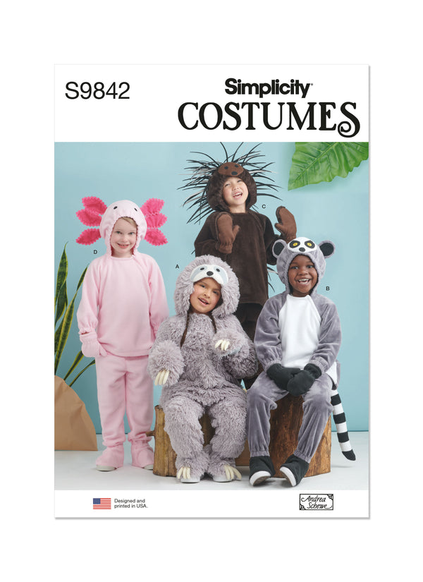 Simplicity Sewing Pattern S9842 CHILDREN'S ANIMAL COSTUMES