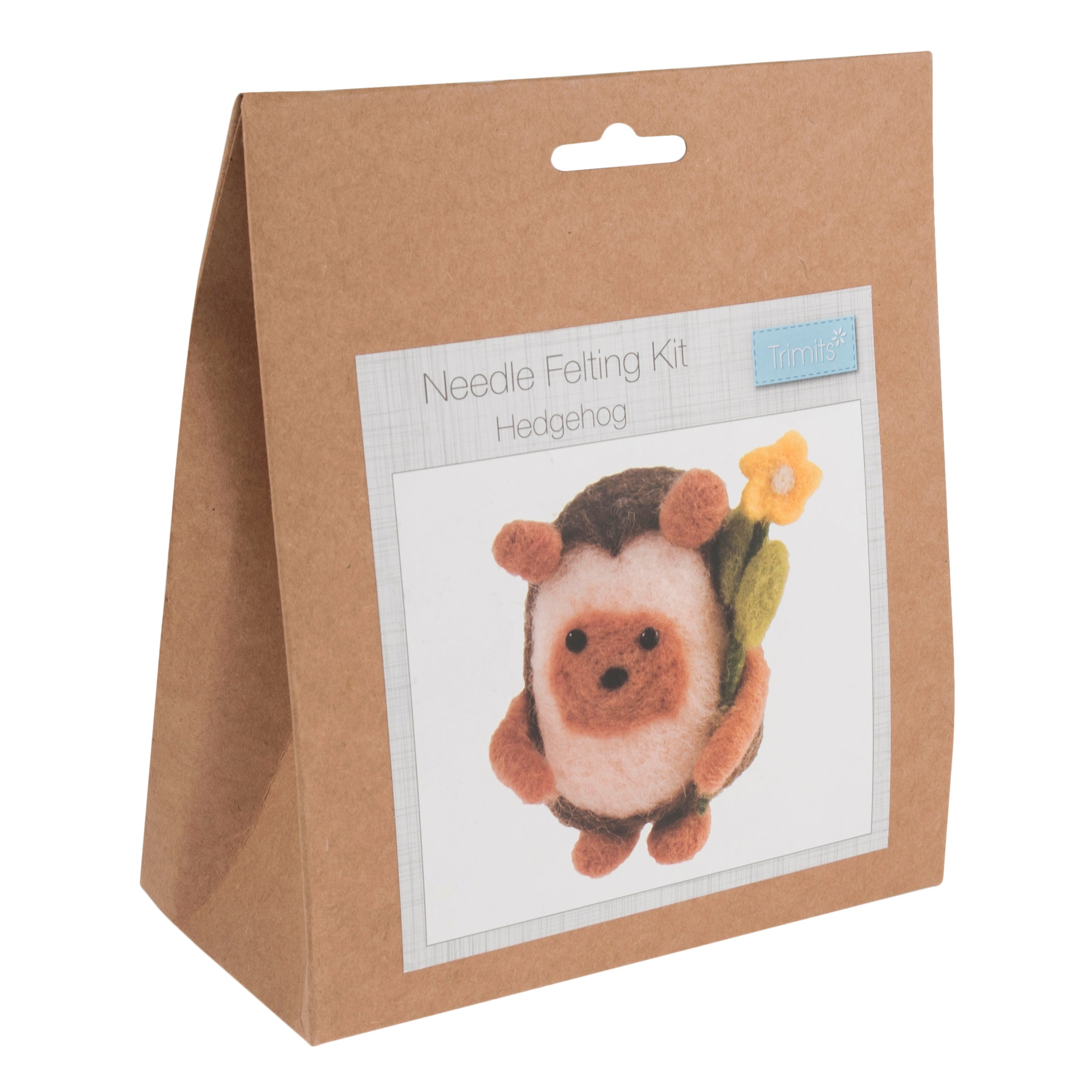 Trimits Needle Felting Kit Ð Hedgehog, 9x11.5cm, Includes Wool, Needle, Polystyrene Shapes, Instructions