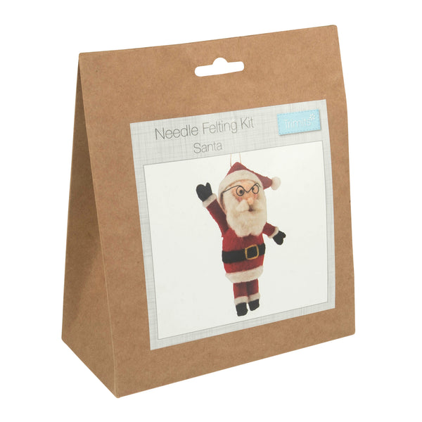 Trimits Needle Felting Kit Ð Christmas Santa, 4.5x11.5cm, Includes Wool, Felting Needle, Polystyrene Shapes, and Instructions