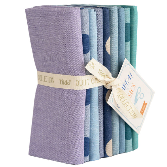 Tilda Chambray SUMMER Fat Quarter Bundle  – Premium Quilting Cotton Fabric by Tilda