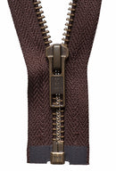 Cremallera de extremo abierto con dientes de metal resistentes YKK: 66 cm-3