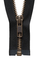 Cremallera de extremo abierto con dientes de metal resistentes YKK: 66 cm-7