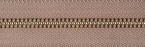 Cremallera de metal YKK de latón con extremo abierto: 66 cm