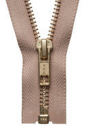 Cremallera de metal YKK de latón con extremo abierto: 66 cm-3