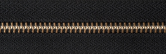 Cremallera de metal YKK de latón con extremo abierto: 66 cm
