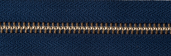 Cremallera de metal YKK de latón con extremo abierto: 66 cm