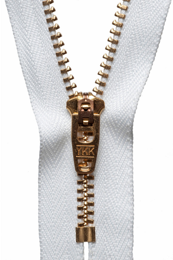 YKK Brass Jeans Zip: 18cm
