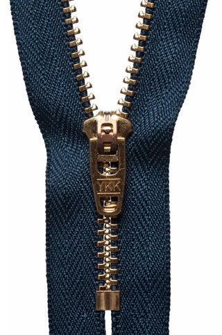 Buy dark-navy YKK Brass Jeans Zip: 18cm
