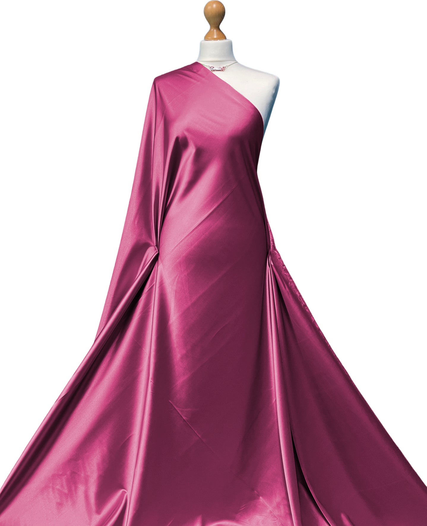 Buy dark-cerise Stretch Satin 2 Way Stretch Fabric