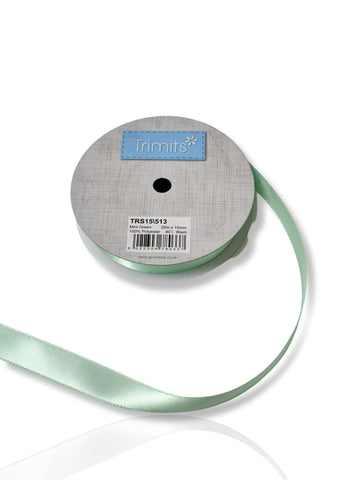 Buy mint-green Trimits Ribbon: Double Faced Satin: 15mm Wide
