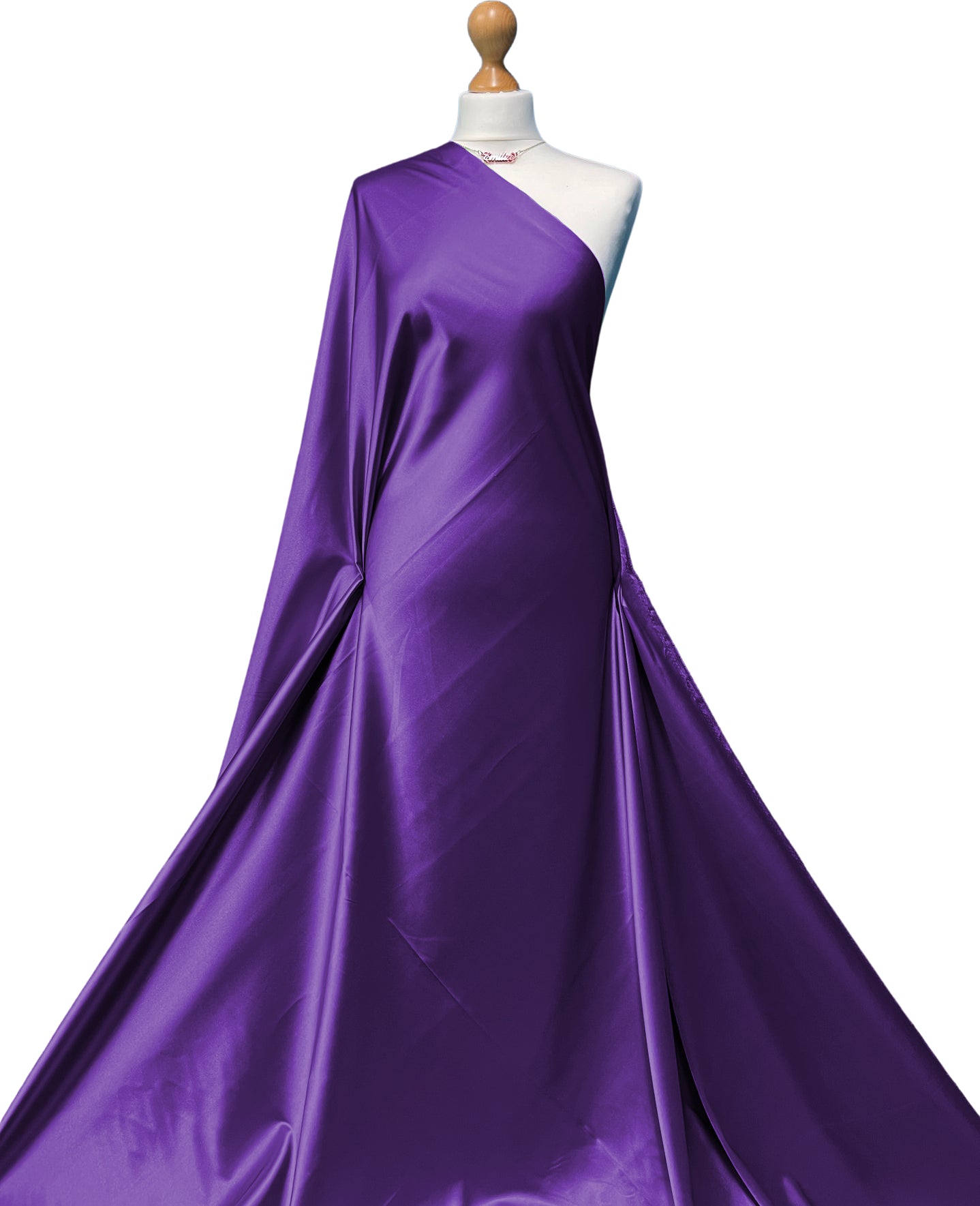 Buy purple Stretch Satin 2 Way Stretch Fabric