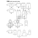 Patrón de costura Simplicity 1566 Prendas para bebés-5