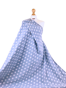 Printed Polar Fleece Fabric - Spots & Stars Design Warm Fabric by the Metre