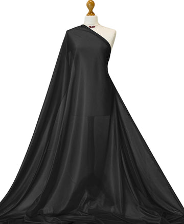 Comprar negro Tejido de forro elástico de 2 vías Charmeuse