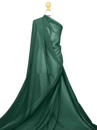 Buy bottle-green Chiffon Sheer Fabric