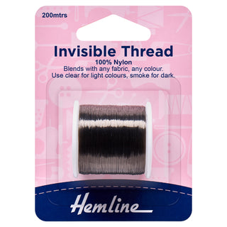 Bobina de hilo de coser invisible Hemline 100% nailon 200m