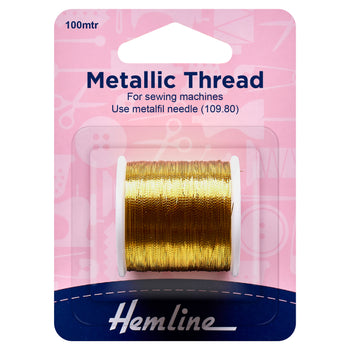 Hemline Metallic Sewing Thread Spool 100m - Threads