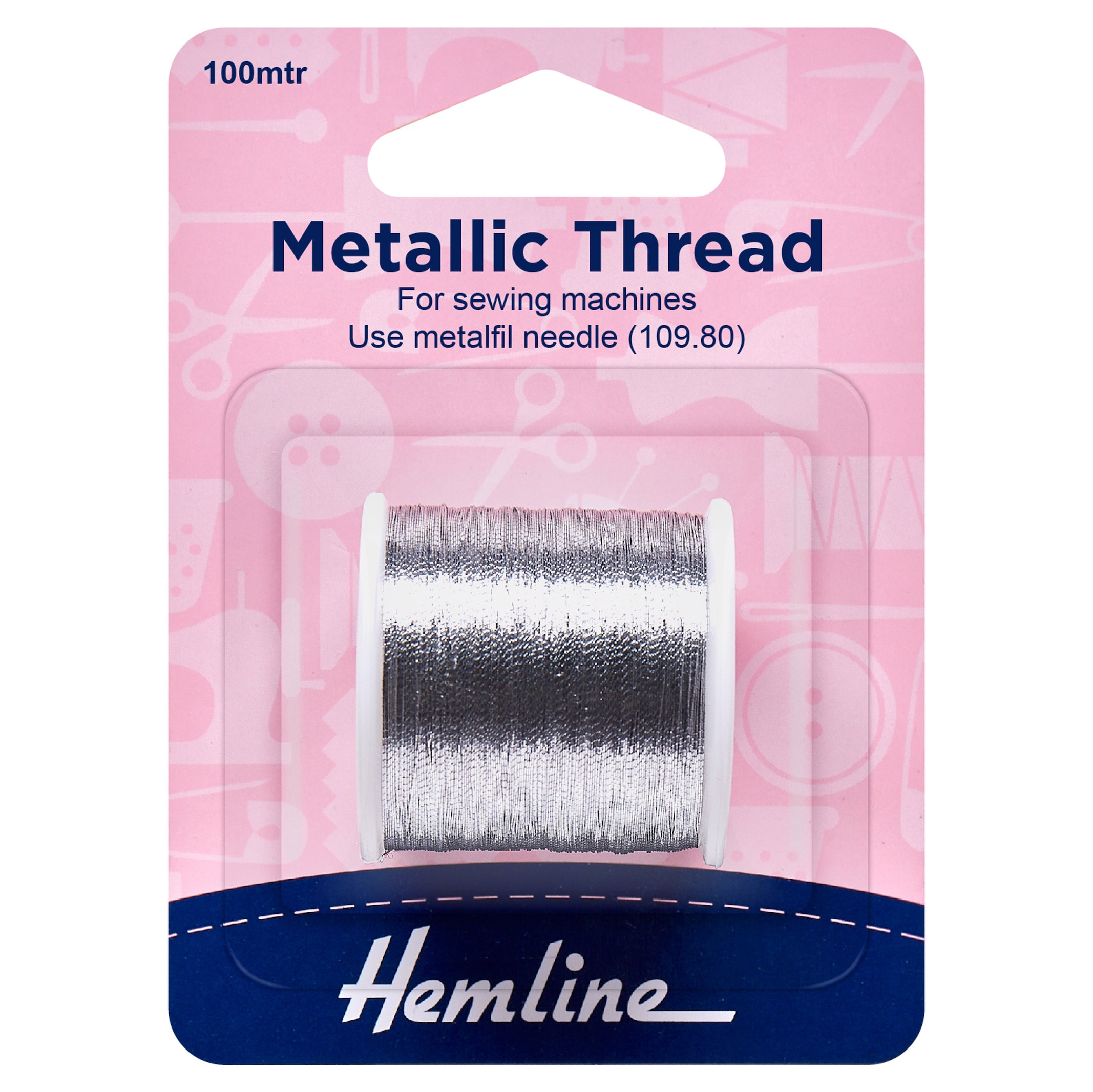 Hemline Metallic Sewing Thread Spool 100m - 0