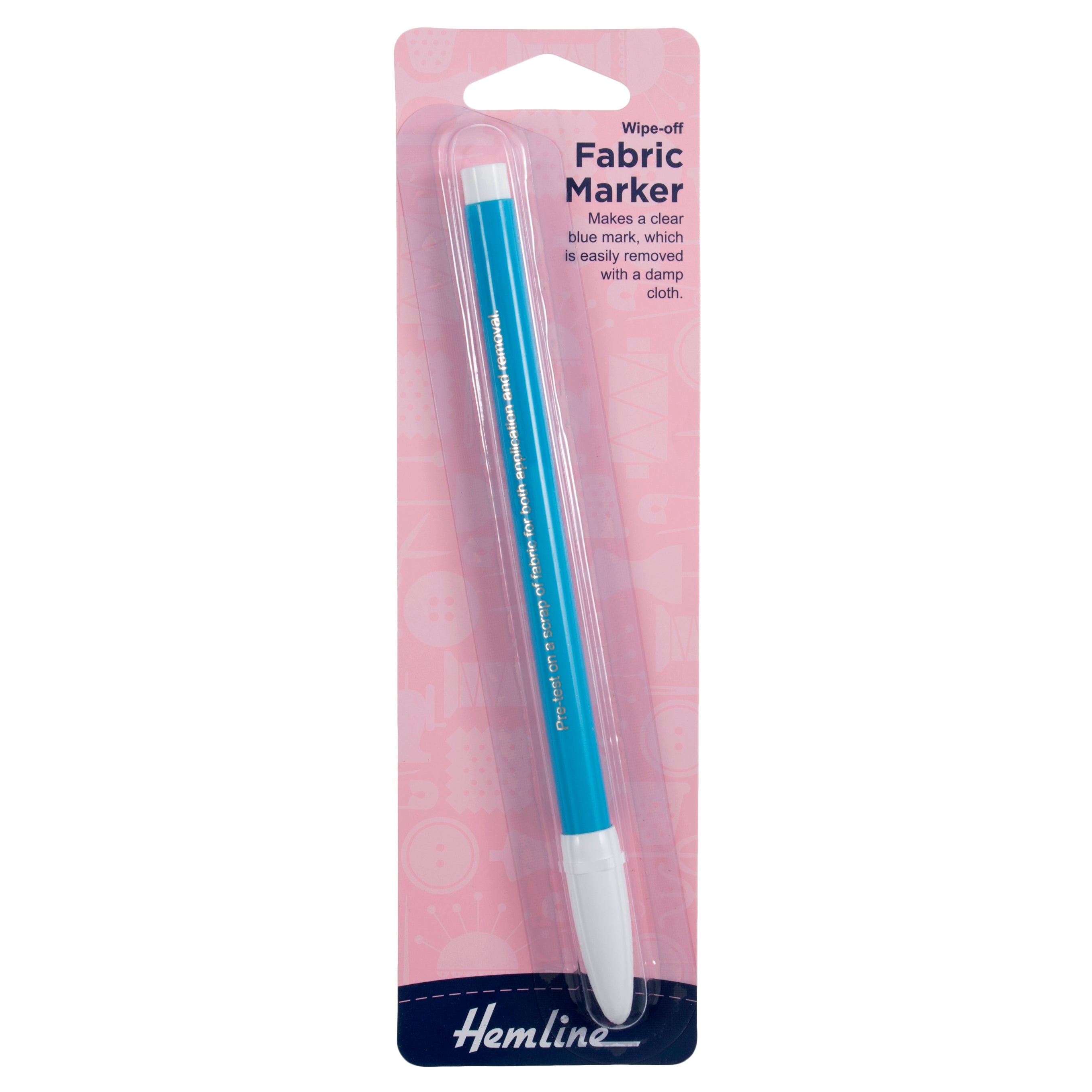 Hemline Removable Blue Fabric Marker