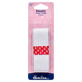 Hemline General Purpose Knitted Elastic: 1m x 32mm