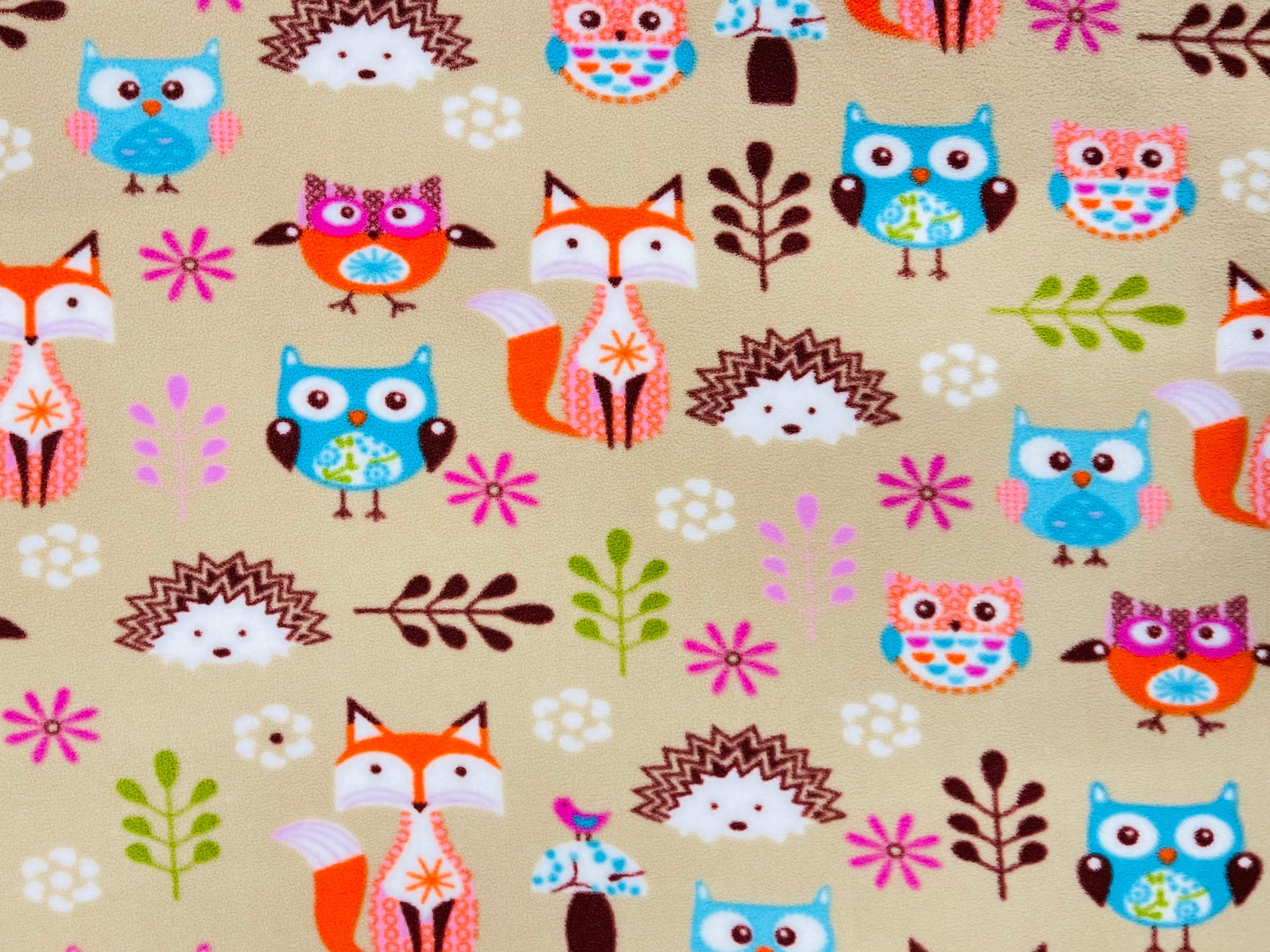 Comprar bosque-beige Tejido Polar Estampado Animal Prints