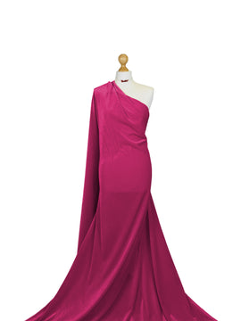 Buy cerise Velour Velvet 4 Way Stretch Fabric