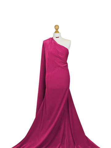 Buy cerise Velour Velvet 4 Way Stretch Fabric