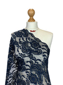 Crochet Scalloped Floral Lace 2 Way Stretch Fabric-20