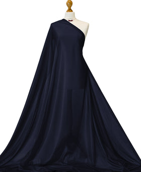 Kopen marineblauw Charmeuse voeringstof - 2-weg rekbare polyester voeringstof per meter