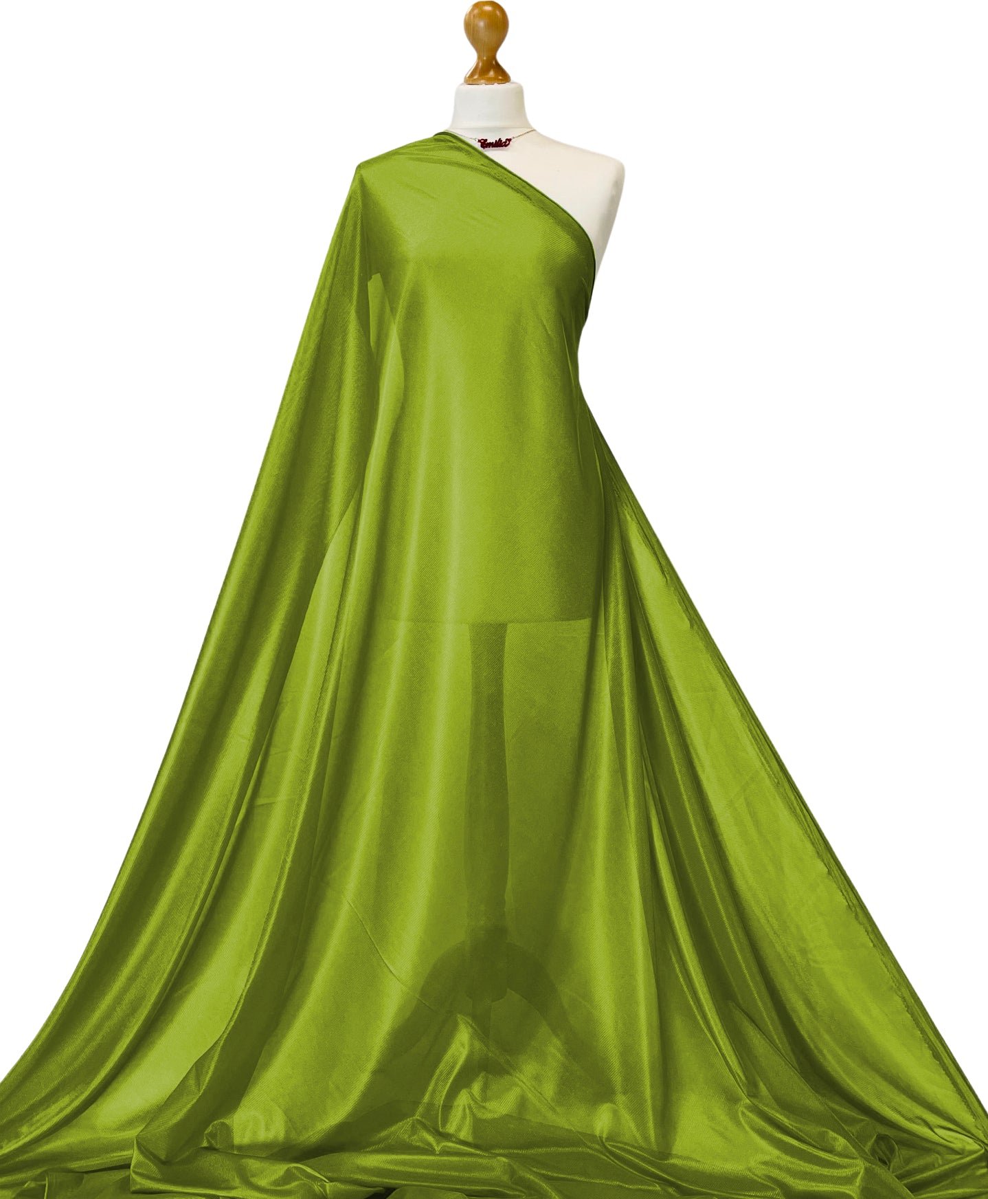 Buy olive-green Charmeuse 2 Way Stretch Lining Fabric