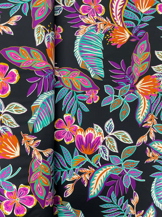 Compra giardino-viola Costume da bagno stampato in tessuto elasticizzato a 4 vie