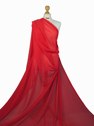 Buy red Chiffon Sheer Fabric