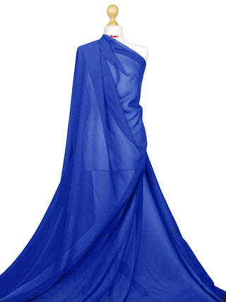 Compra blu-reale Tessuto in chiffon trasparente