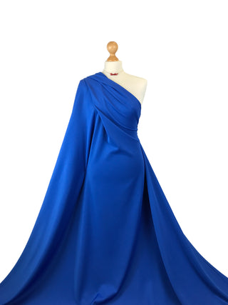Compra blu-reale Tessuto in jersey elasticizzato a 4 vie in crêpe Scuba