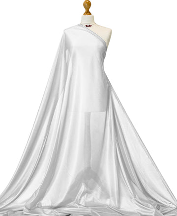 Comprar blanco Tejido de forro elástico de 2 vías Charmeuse