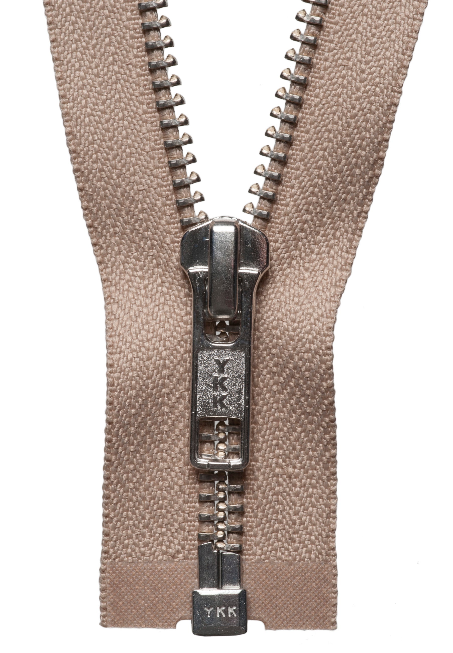 Buy fawn YKK Nickel Free Metal Open End Zip: 66cm