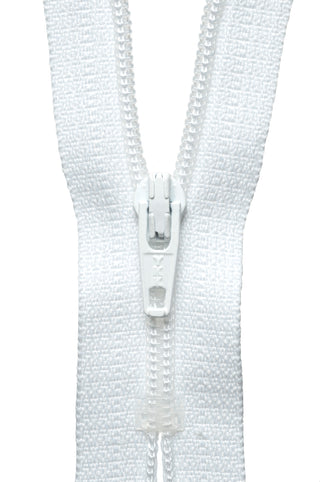 Buy white YKK Nylon Dress and Skirt Zip: 18cm