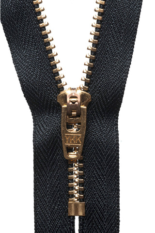 Buy black YKK Brass Jeans Zip: 10cm