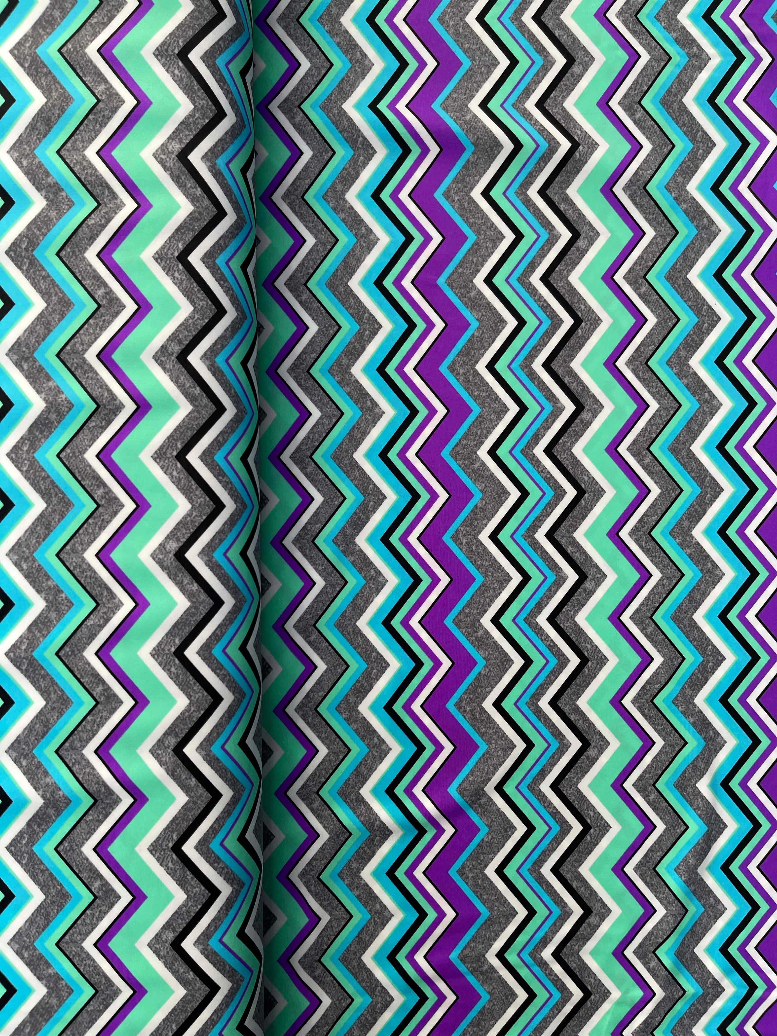 Buy zigzag Printed Swimwear 4 Way Stretch Fabric