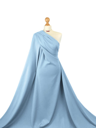 Buy baby-blue Scuba Crepe 4 Way Stretch Jersey Fabric