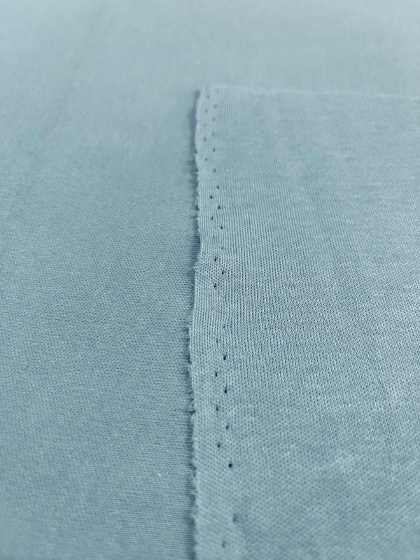 Baby Blue Cotton Interlock Fabric - Fabriques
