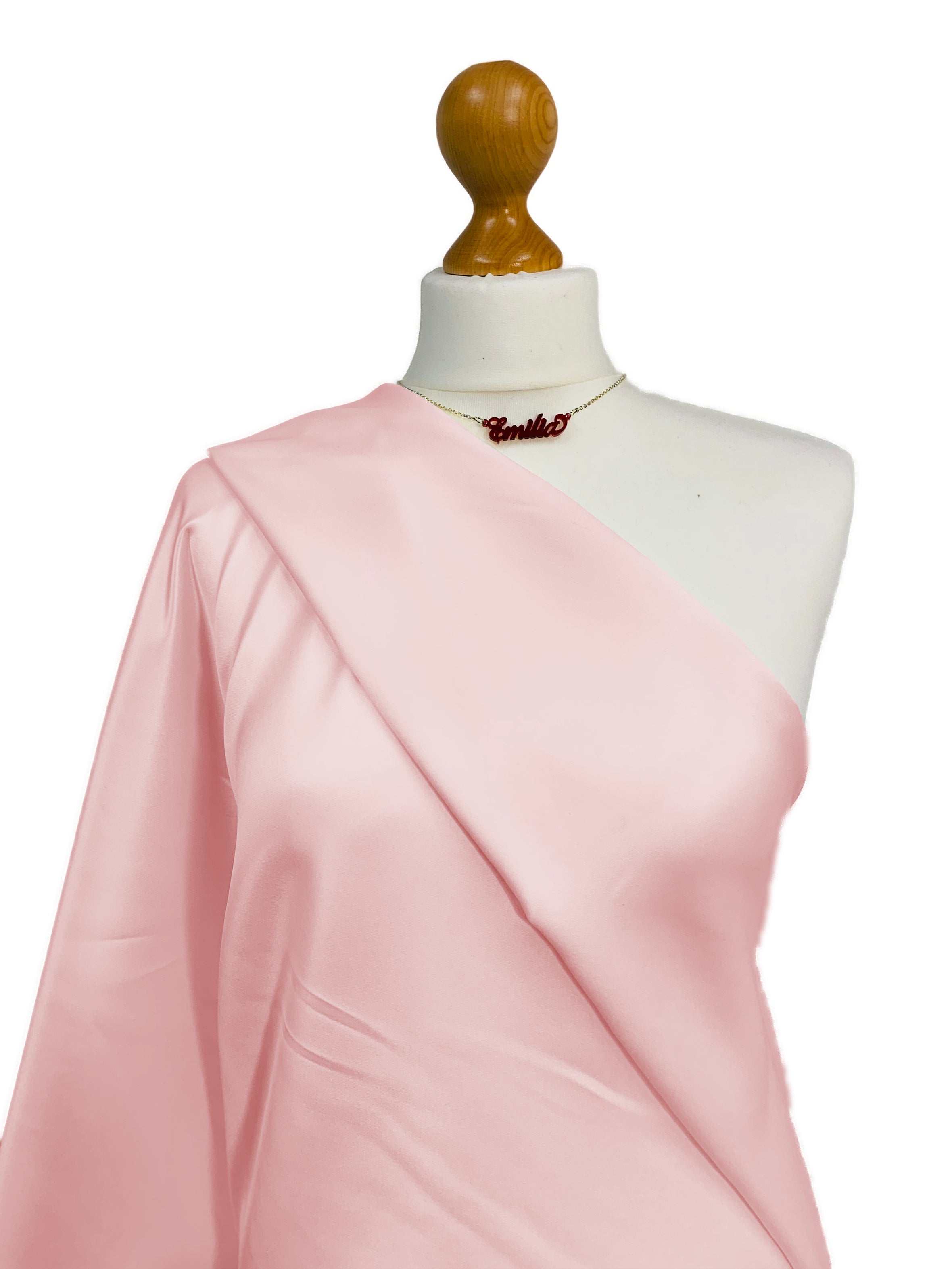 Rose Pink Double Face Duchess Satin Fabric