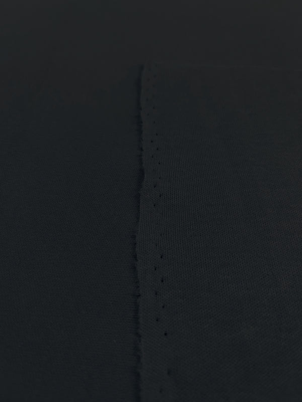 Tejido Interlock de algodón negro